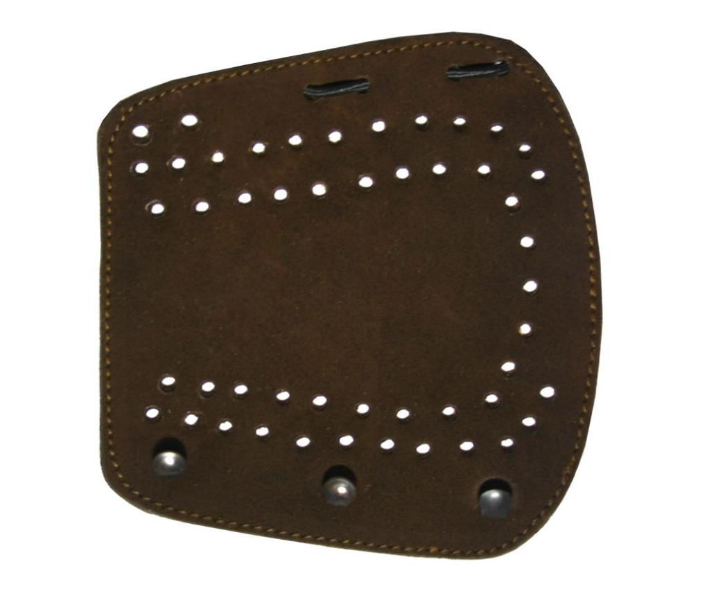 Крага на шнуровке коричневая (комб. замша)