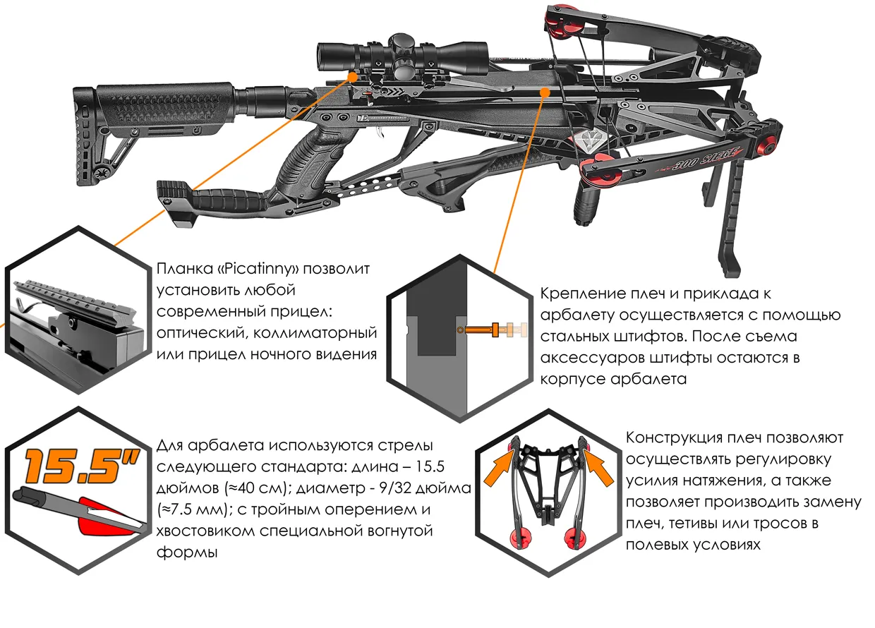 Арбалет-пистолет Ek "Cobra System Siege 300"